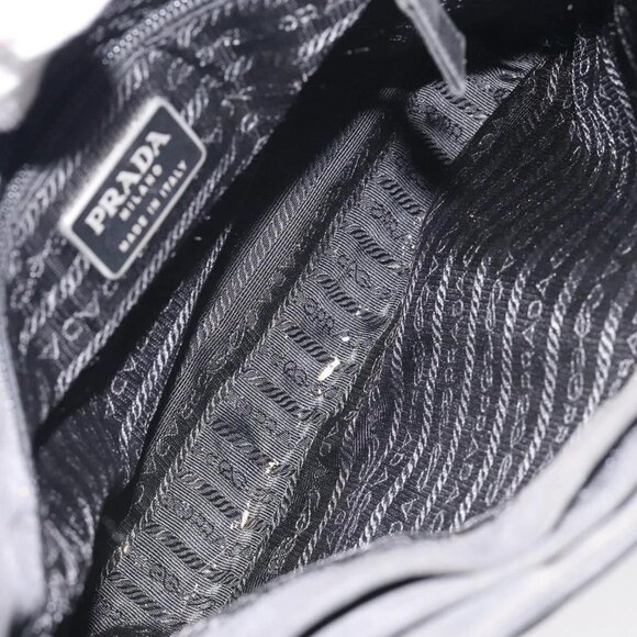PRADA Shoulder Bag Nylon Black Silver Auth 129067 - Picture 10 of 16